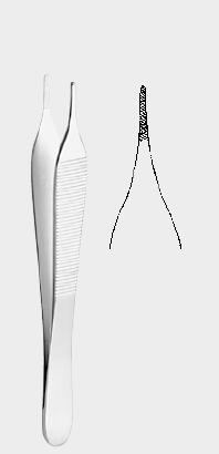 Мікро пінцет АДСОН (ADSON) з перехресними насічками, 12,0 см (cm)